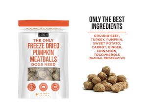 The Only Freeze Dried Pumpkin Meatballs Dogs Need