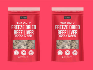 The Only Freeze Dried Beef Liver Dogs Need - 2 pack