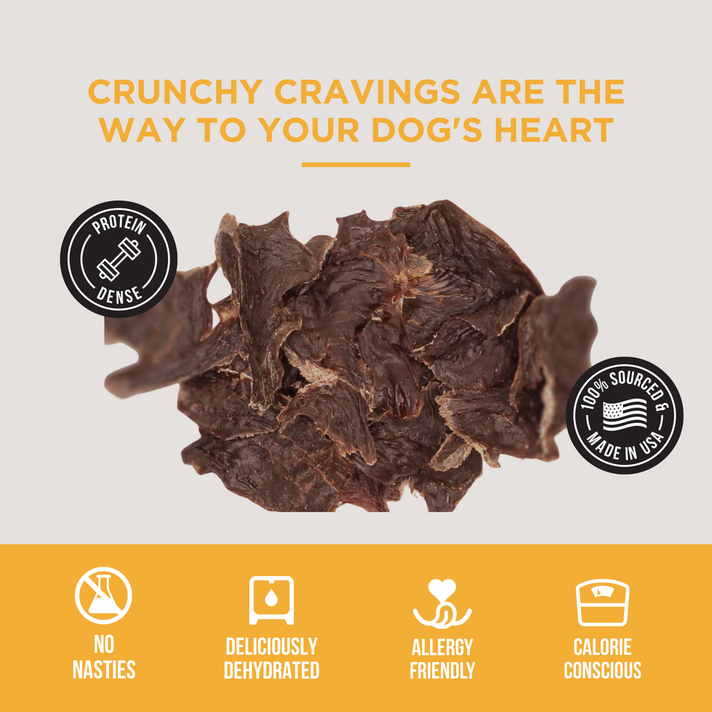 The Only Dehydrated Beef Heart Jerky Dogs Need