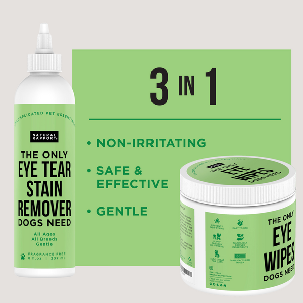 The Only Eye Tear Stain Remover Duo Dogs Need