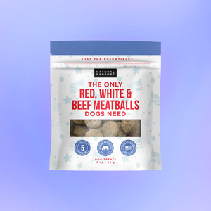 The Only Red, White & Beef Meatballs Dogs Need