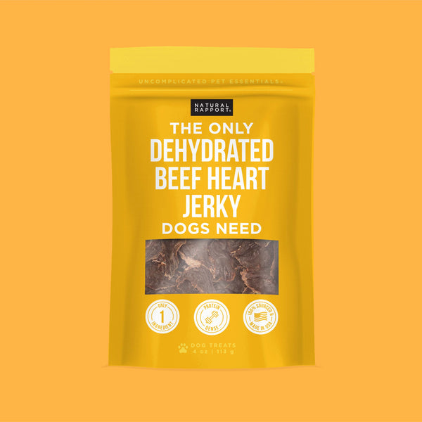 The Only Dehydrated Beef Heart Jerky Dogs Need