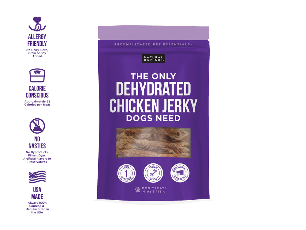 The Only Dehydrated Chicken Jerky Dogs Need