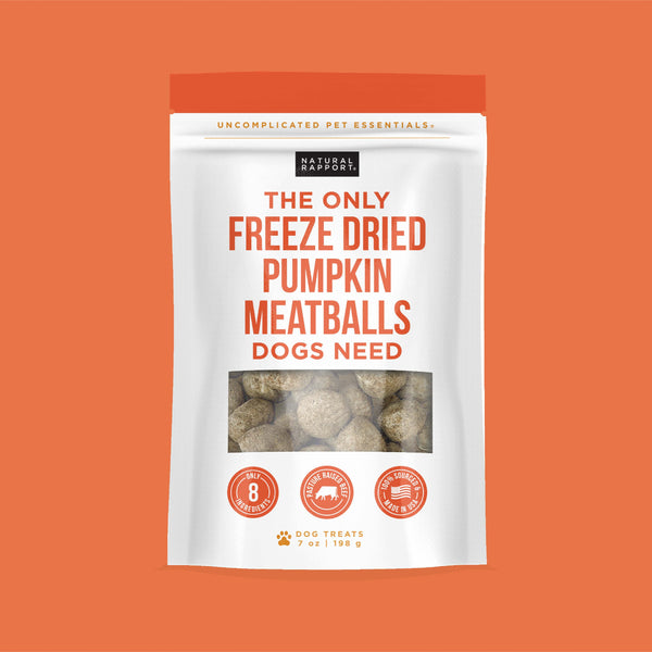 The Only Freeze Dried Pumpkin Meatballs Dogs Need