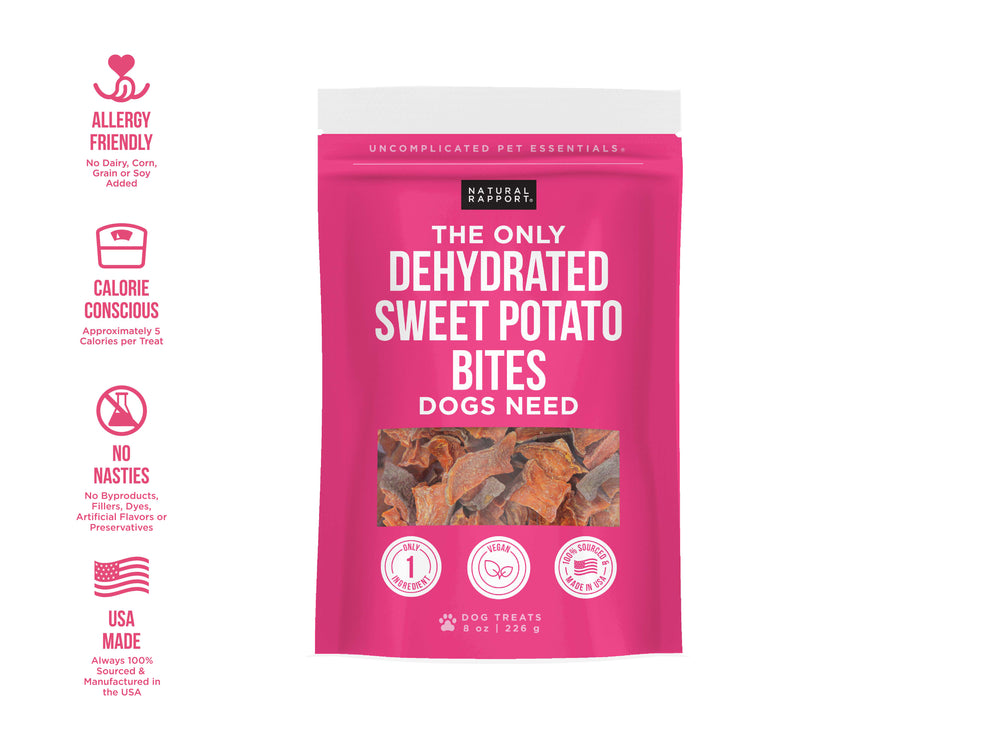 The Only Dehydrated Sweet Potato Bites Dogs Need