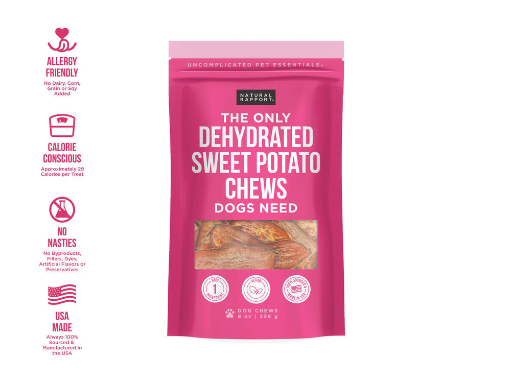 The Only Dehydrated Sweet Potato Chews Dogs Need