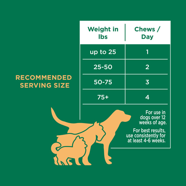 serving size for soft chew supplements