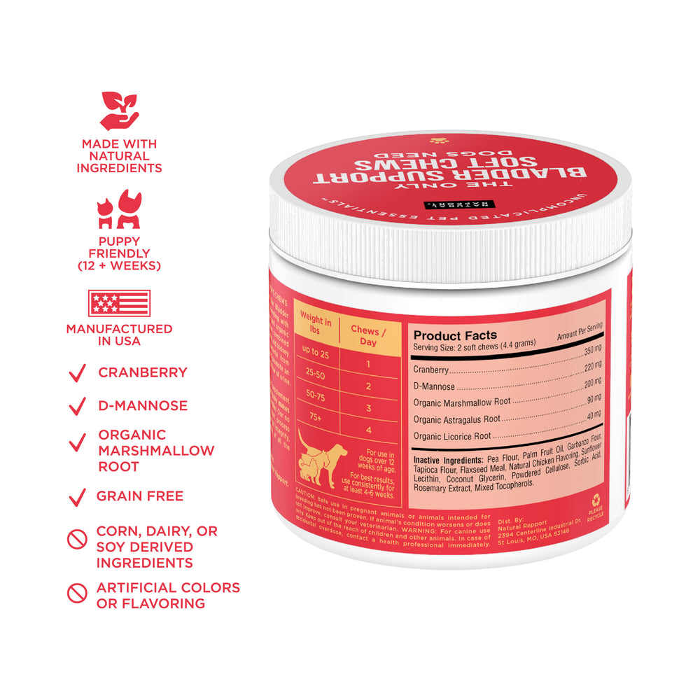 Bladder Support Soft Chew Supplements for Dogs
