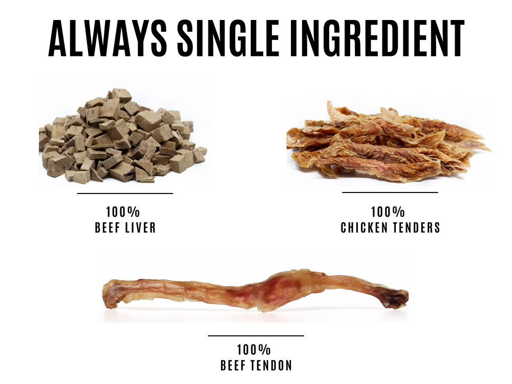 
            
                Load image into Gallery viewer, natural treats for dogs - beef liver, chicken jerky, beef tendon
            
        